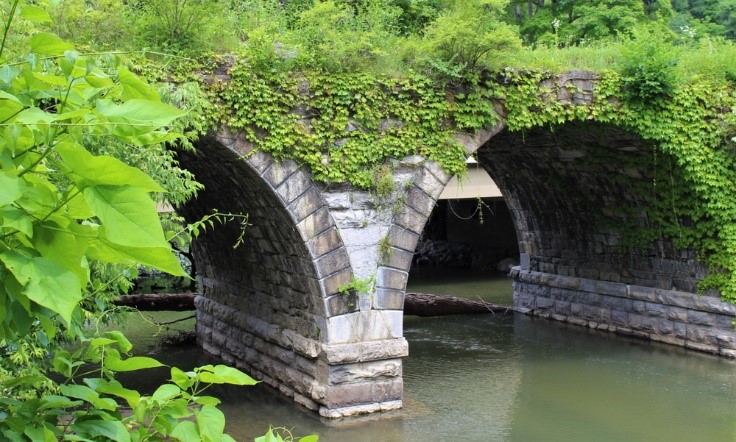 stone bridge over a river